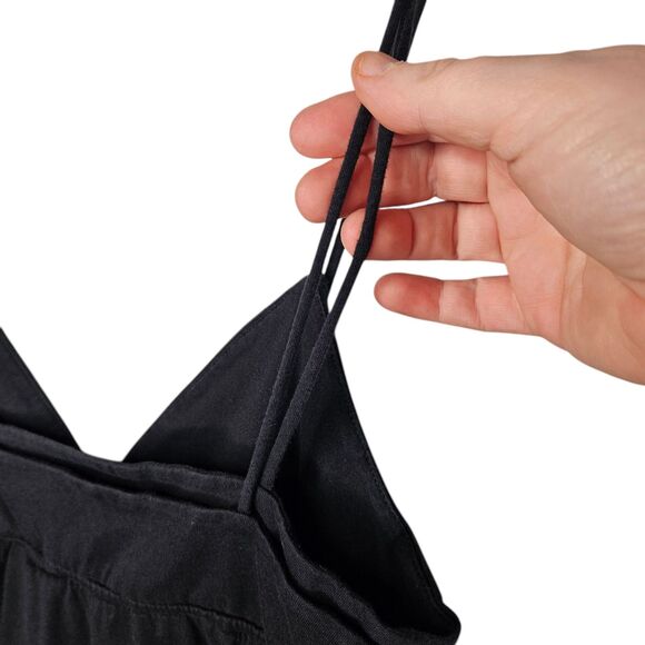 J Crew Y2K Babydoll Tops Lot of 2 Women's Medium Green Black Double Lined Cotton - Picture 10 of 11